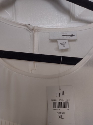 Camicetta di J.Jill Classy colore crema taglia XL PREZZO AL PUBBLICO $99 nuova con etichette - Foto 3 di 4