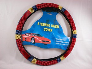 Beaded Steering Wheel Cover for Cars or Pick Up Trucks NIB  #steA Closeout