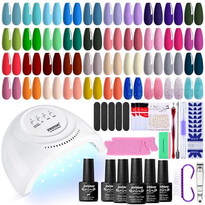 Kit De Esmaltes Para Uñas En Gel Con Uv Luz 36 LED Lampara Profesional Oferta Us