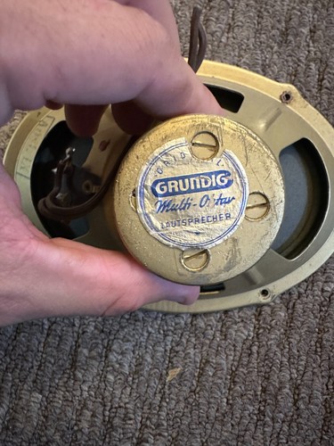 Vintage Grundig Speaker Driver 1950's Oval "Multi-Oktav" 4 Ohm RLN ALNICO - Bild 8 von 11