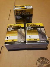 Fas-n-Tite 9-Gauge Bright Steel Fluted Masonry Nails (1-lb) LOT OF 3 