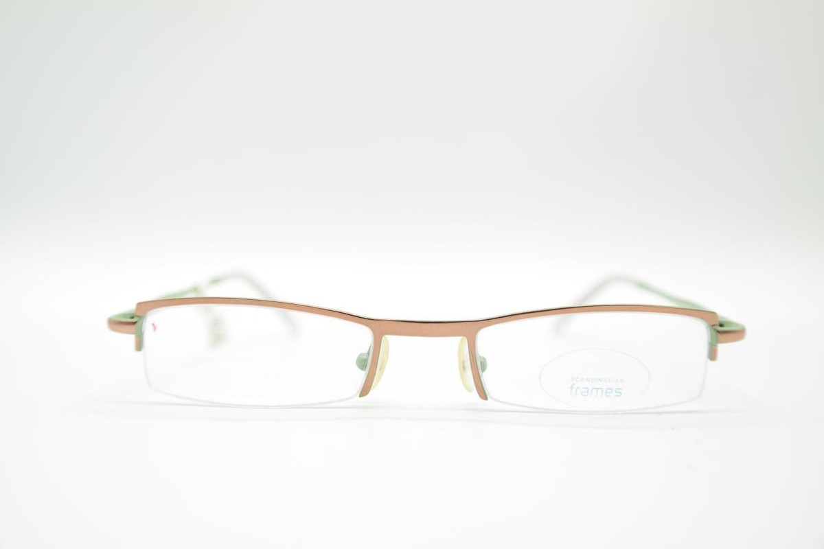 Scandinavian Frames SF3027 Copper Green Half Frame Glasses Eyeglass Frame New