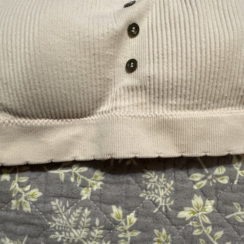 Lucky Brand Bralette Ribbed Button Bra Size Small - Bild 3 von 6