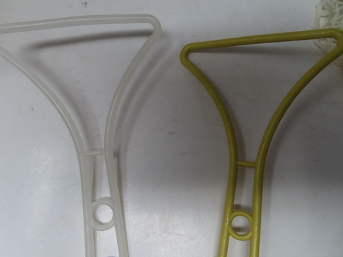 TUPPERWARE Carrying Handle 19.5" Clear and 23" Harvest Gold