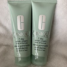 Clinique 7 DAY SCRUB CREAM RINSE -Off FORMULA LOT 2 X 3.4 oz 100 ml Full Size
