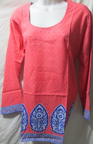 NEW Printed Crepe tunic top blouse - Printed crepe kurta size L42