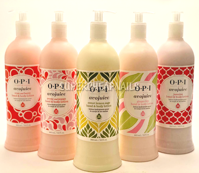 OPI Avojuice Jasmine Hand and Body Lotion Liter 32 Oz With Pump Hydrate