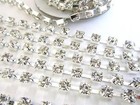 10 yards Rhinestone Jewel Chain Trim/Trimming/Craft/Decor E4-Crystal Or ...