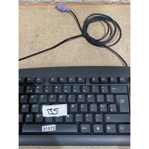 KB-0325 Full Size Keyboard Black Wired PS/2 Portable QWERTY (Standard) for PC - Picture 11 of 11