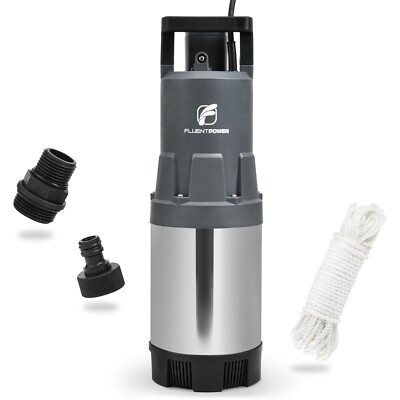 #ad FLUENTPOWER Deep High Pressure Well Submersible Pump 1.5HP 1700GPH 147#x27; Head $109.99