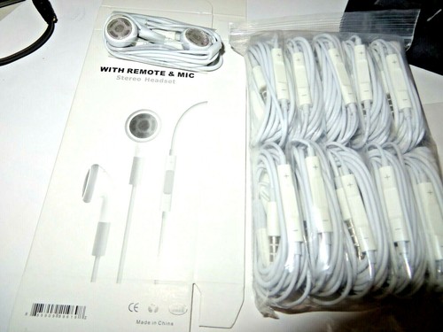 EARPHONES AUX with Voice Control 6 6G 6+ 6S 6S+ 5 5S 4G 4S iPad 4 iPod 4 - Picture 2 of 8