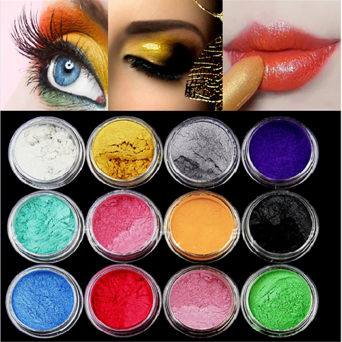 12 Colors / Set Natural Mica Pigment Powder for Makeup Resin Nail Colorant Dye