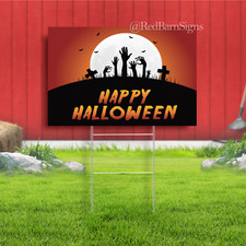 Happy Halloween Spooky Yard Signs  Halloween Yard Signs