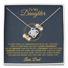 To My Daughter Necklace, Daughter Father Necklace, Daughter Xmas Gift from Dad