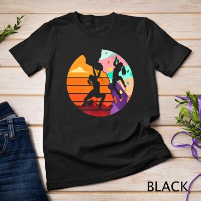 Retro Rock Climbing Bouldering Wall Climber Alpinism T-Shirt Unisex T-shirt