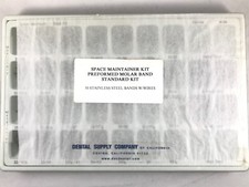 Dental Space Maintainer Kit Preformed Molar Band -50 Bands W/ Wires Made In USA