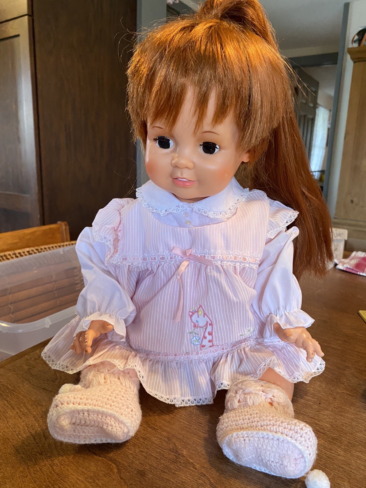 Vtg Baby Crissy Doll 24" Red growing Hair Chrissy Dated 1972 73 Ideal