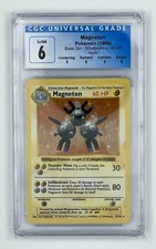 Pokemon Magneton #9 / Base Set Holo Shadowless / CGC 6 wie PSA