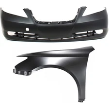 Bumper Cover Kit For 2007-2009 Lexus ES350 Front Bumper Cover and Fender 2Pc