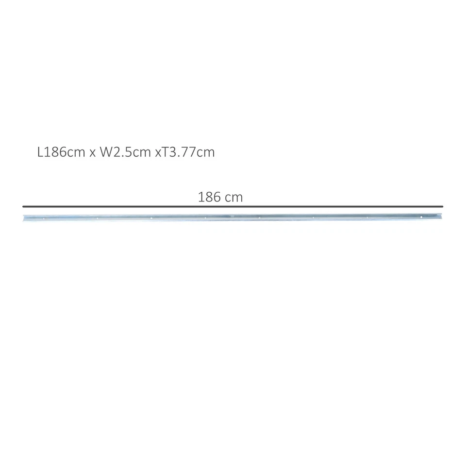 HOMCOM Kit Porta Scorrevole in Metallo Argento con Utensili e Guida - Immagine 4 di 4