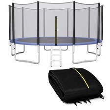 15FT Trampoline Safety Net Replacement Protection Enclosure Net for 10 Poles