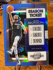 2021-22 Panini Contenders Optic Season Ticket Silver Prizm Jalen Brunson MINT!