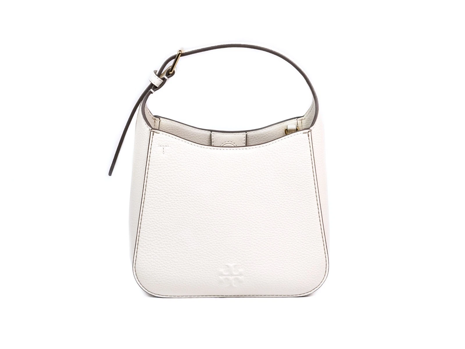 Nuova borsa a secchiello piccola Tory Burch THEA in pelle avorio borsa a tracolla 144690 $358