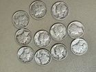 🇺🇸 12× Mercury Silver Dimes Mixed Dates – Pre-1965 U.S. 90% Silver Lot