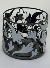 New Bath & Body Works Halloween Flying Ghosts 3 Wick Candle Holder Glow In Dark