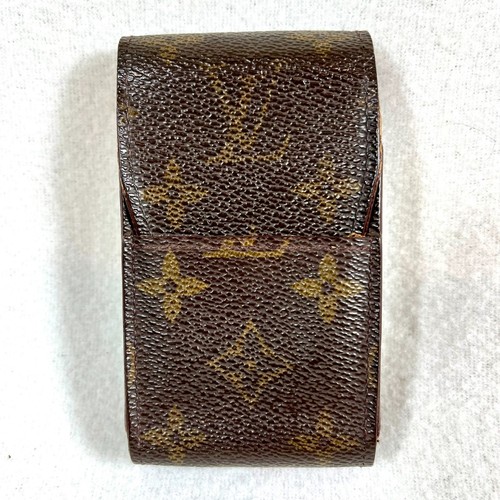 Authentic LOUIS VUITTON Etui Cigarette Case Monogram Canvas Brown w/COA CT1919