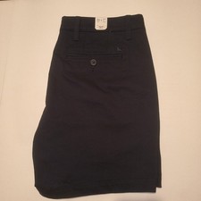 UNTUCKit Navy Chino Shorts Flat Front Cotton Blend Slash Pockets 34W (MSRP $70)