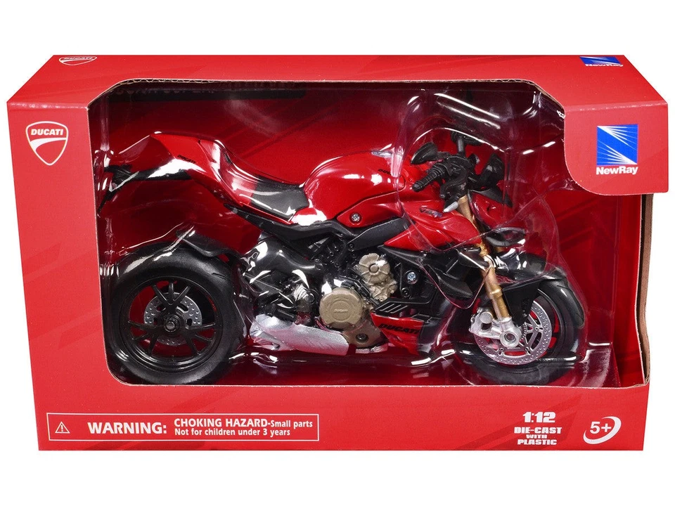 1:12 Ducati Supernaked V4S 2016 -- Red -- New Ray Motorbike - Image 2 of 2