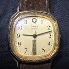 Vintage Timex Quart Day Date Men’s Gold Tone Watch Fix Or Parts