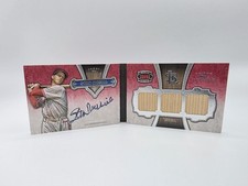 2012 Topps Five Star Stan Musial Three Piece Signature Book Bat Relic Auto