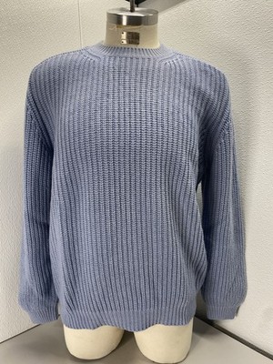 Iris Von Arnim Mens Chris Cashmere Crew Neck Sweater Size XXL Fog Blue