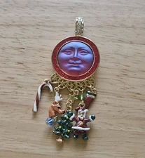 Kirks Folly Christmas Eve Seaview Moon Magnetic Enhancer - Gold-Tone Red Face