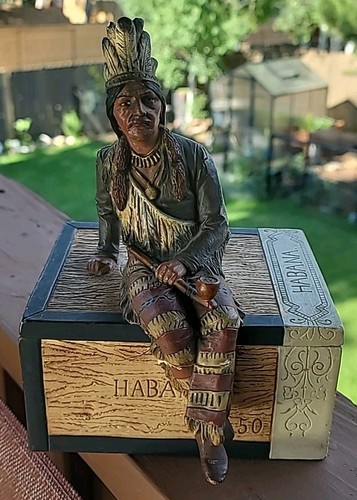 Antike Johann Maresch Indianer Indianer Tabak Zigarrenkiste Habana Colorado