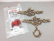 Antikke Klokkestrenge Beslag Denmark Embroidery Hanger Bell Pull Brass Rococo 16