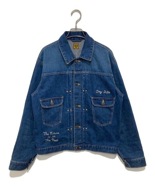 Human Made Denim Work Jacket Used Durable Blue Workwear Clothing