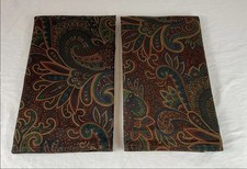 2 Ralph Lauren Vintage Rare Equestrian Paisley 28 X21 Queen Pillow Covers Italy