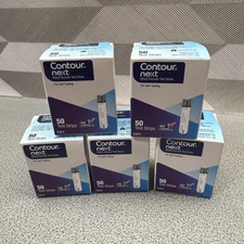 5 PACKS 250 STRIPS  Contour Next 7311 Diabetic Glucose Test Strips   EXP 2026