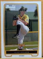 2012 Bowman Baseball Clay Holmes Pittsburgh Pirates / NY Mets Prospect RC BP77