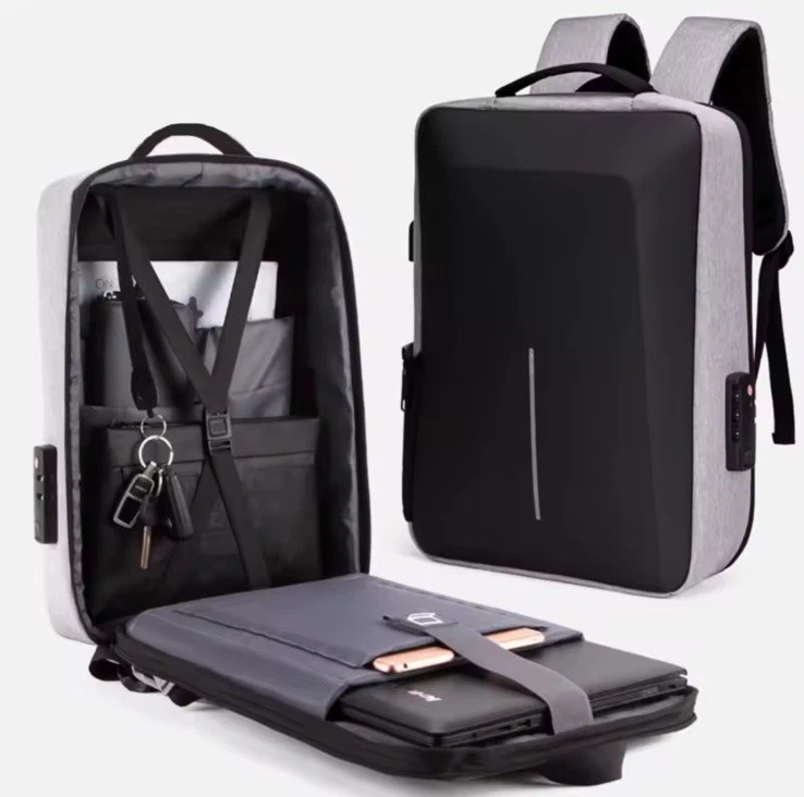 Men’s Anti-Theft Hard Shell Laptop Backpack USB Travel Business Rucksack Bag
Opens in a new window o
