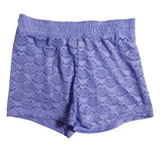 Cat Jack Girls Size M 8 Purple Eyelet Elastic Waist Shorts FREE S H NWT