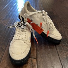 Authentic Off-White Cream and Black Arrow Sneakers