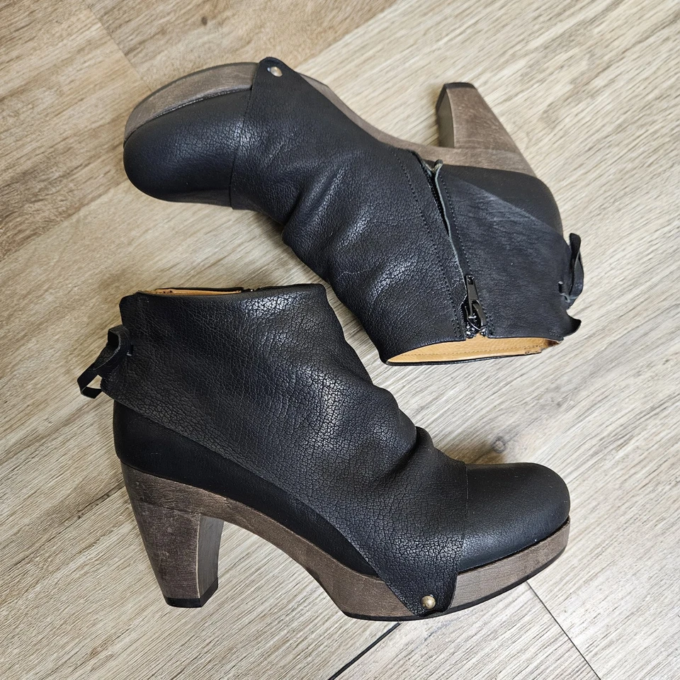 Mujer Coclico Botas Botín 3 en Tacón Cuero Negro Talla Cremallera Talla EU 36 US 6 Foto 4 de 4