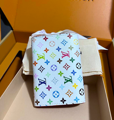 LOUIS VUITTON Takashi Murakami Wallet Portemonnaie Rosalie White