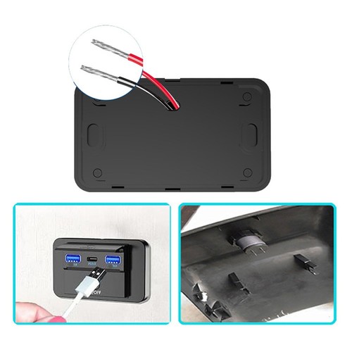 Double Chargeur Rapide Chargeur Voiture Prise Panneau Alliage Aluminium Coque LE - Photo 7 sur 36