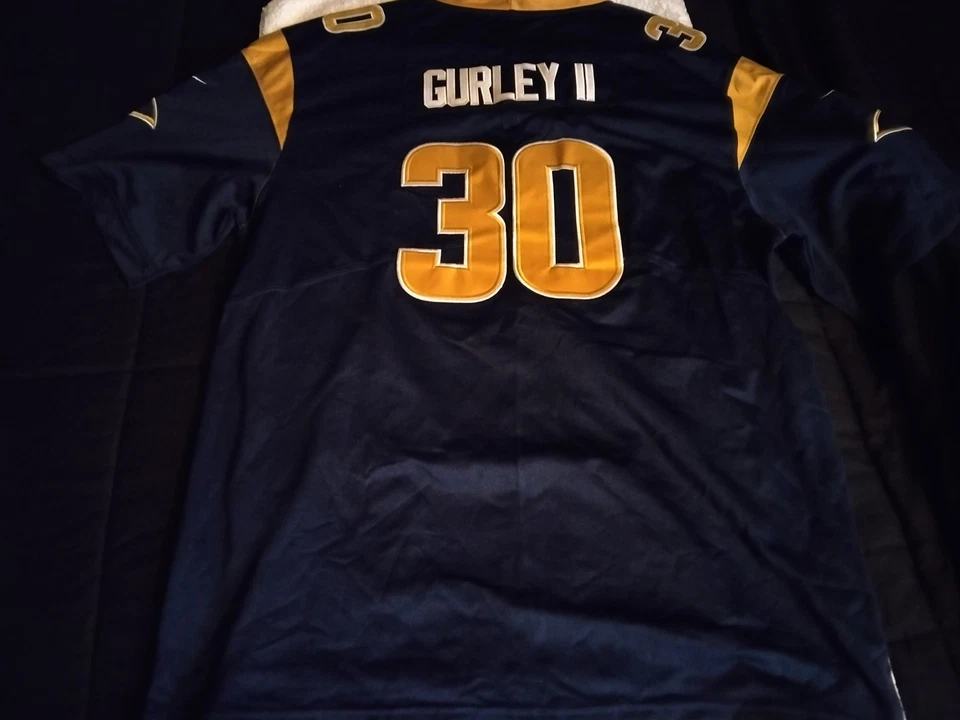 Camiseta deportiva Nike NFL Los Angeles Rams Todd Gurley II #30 On Field 3XL azul dorado Foto 4 de 4
