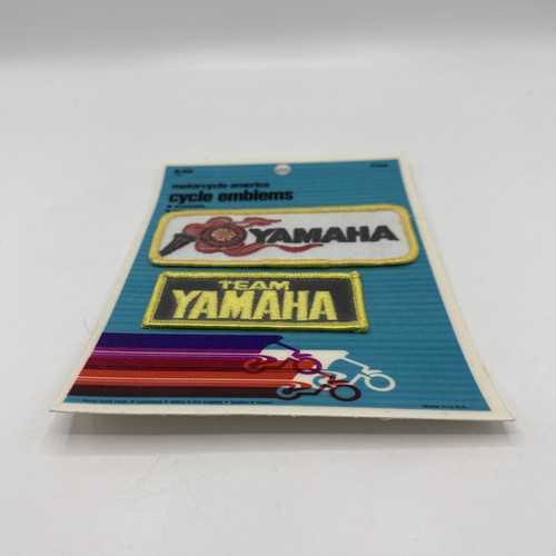 Vintage Team Yamaha Patches Emblems Motorcycle America Cycle Washable Sew On - Picture 2 of 2
